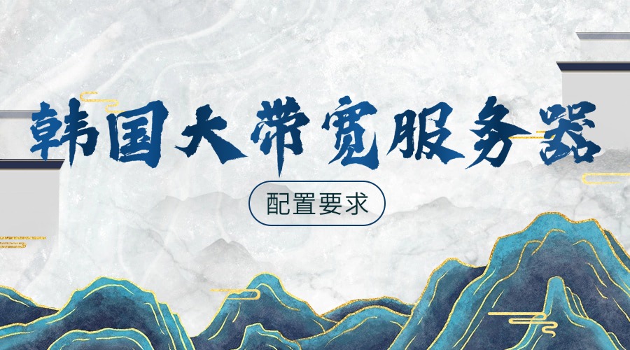 韩国大带宽服务器配置要求