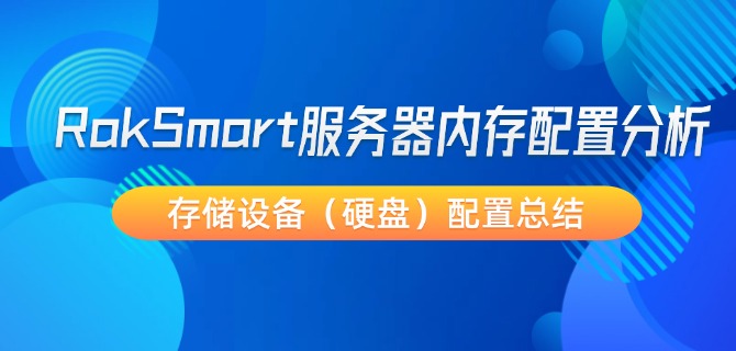 RakSmart服务器内存配置分析：存储设备(硬盘)配置总结