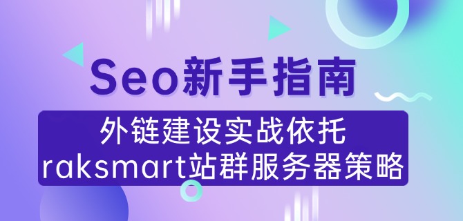 Seo新手指南:外链建设实战依托raksmart站群服务器策略